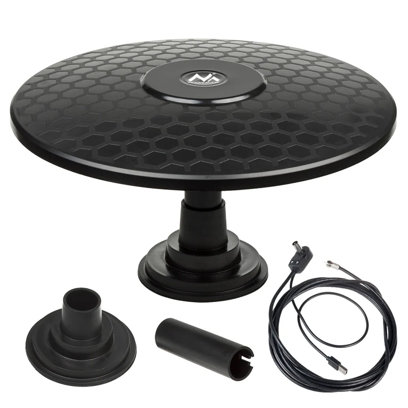 Maclean MCTV-945 Omnidirektionale Antenne Multidirektionale Außenantenne Aktive Fernseher-Antenne (Magnet - USB)