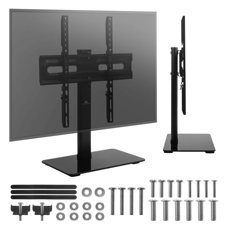 Universal-TV-Ständer Maclean, für RTV-Schrank, Standfuß, max. 35 kg, Drehung 20 Grad, für TV 32-55", MC-132