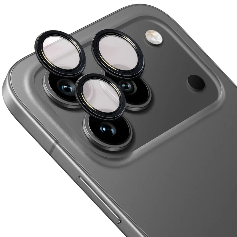 Glas für die Kamera für Honor 600 Pro 5G, Bizon Glass Snap Lens, 1 Set, Schwarzer Rahmen