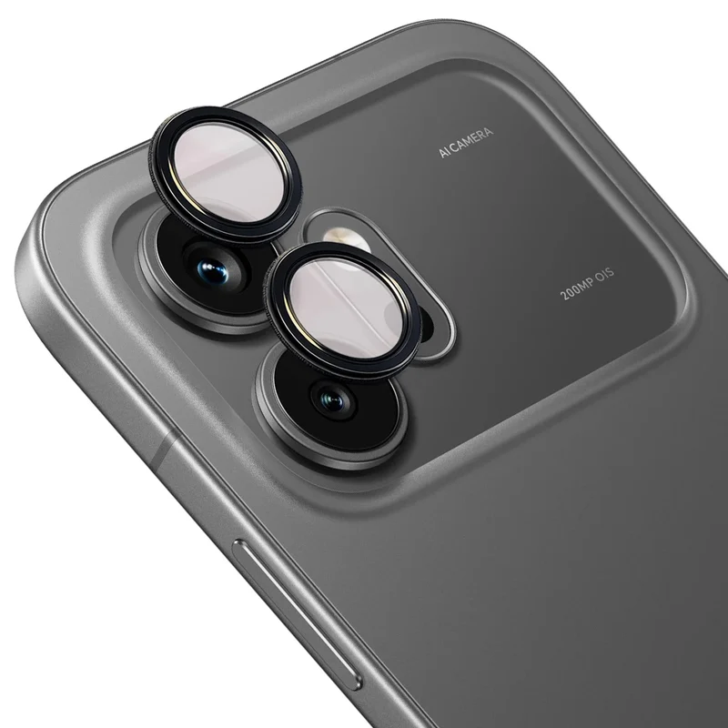 Glas für die Kamera für Honor 600 5G, Bizon Glass Snap Lens, 1 Set, Schwarzer Rahmen