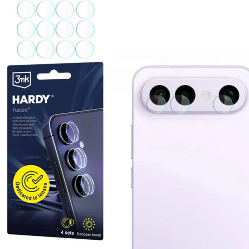 4x Hybridglas Kameraschutz für Linsen für Vivo X300 FE, 3mk Hardy Fusion Lens Protection