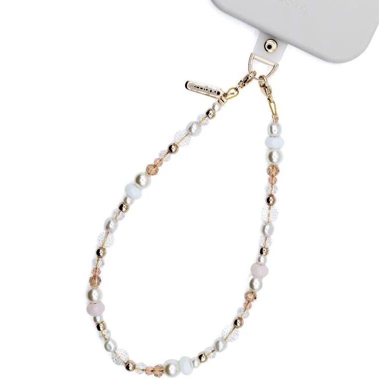Universal-Handyband für das Handgelenk, Crong Phone Charm, Gold mit transparenten Verzierungen