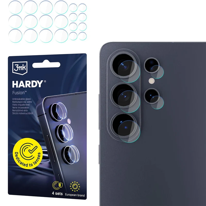 4x Hybridglas Kameraschutz für Linsen für Galaxy S26 Ultra, 3mk Hardy Fusion Lens Protection