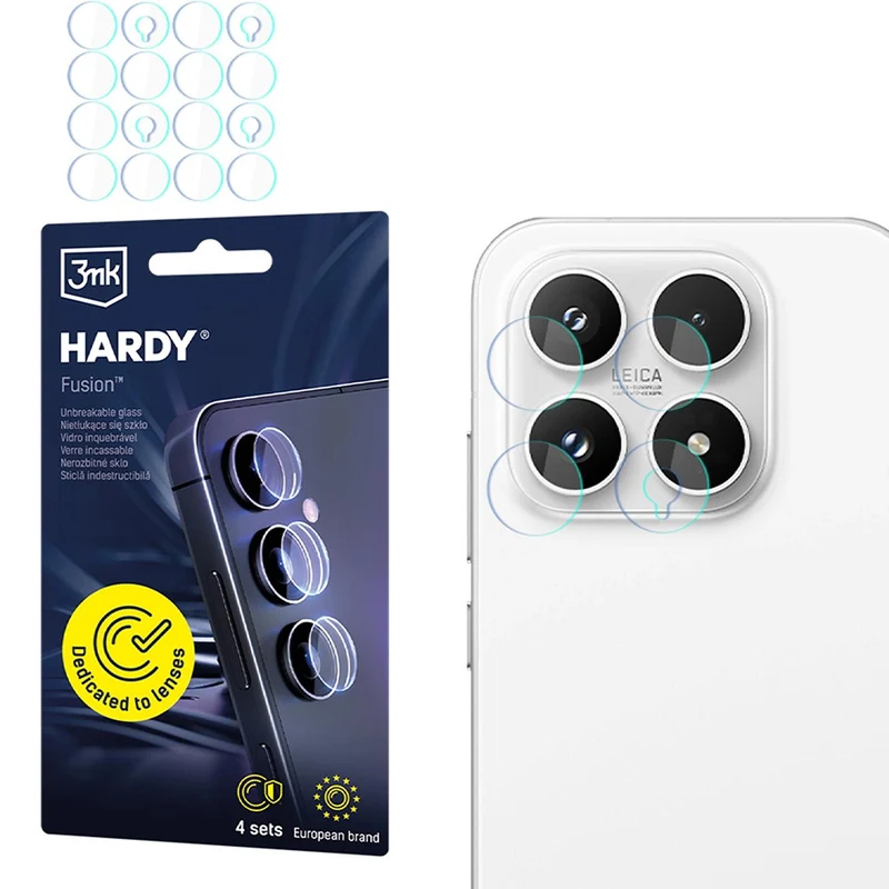 4x Hybridglas Kameraschutz für Linsen für Xiaomi 17, 3mk Hardy Fusion Lens Protection
