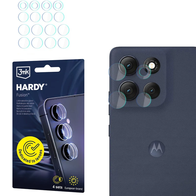 4x Hybridglas Kameraschutz für Linsen für Motorola Moto G86 5G / Moto G86 Power 5G, 3mk Hardy Fusion Lens Protection