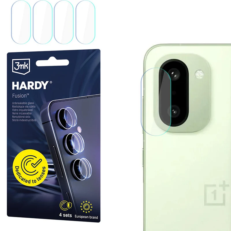 4x Hybridglas Kameraschutz für Linsen für OnePlus 15R, 3mk Hardy Fusion Lens Protection