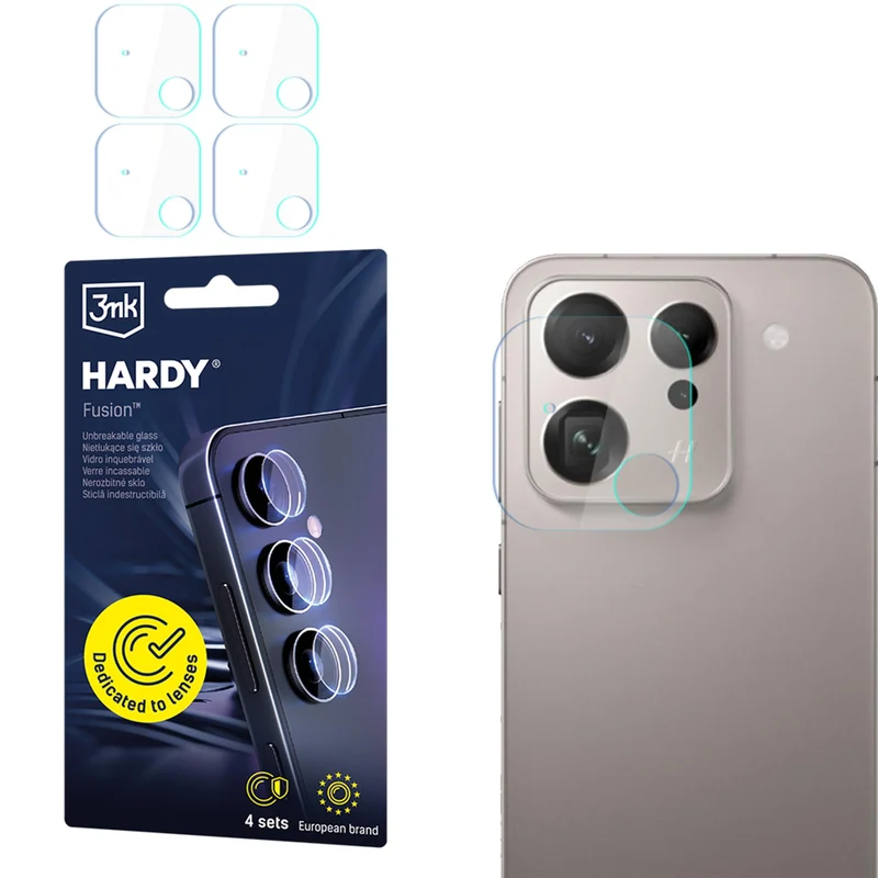 4x Hybridglas Kameraschutz für Linsen für Oppo Find X9, 3mk Hardy Fusion Lens Protection
