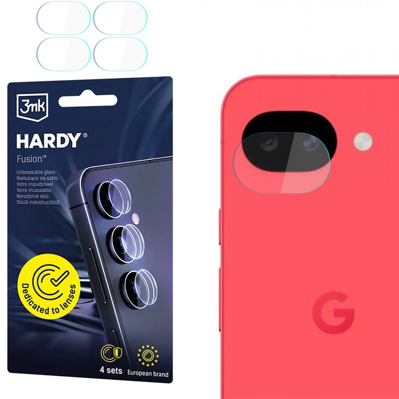 4x Hybridglas Kameraschutz für Linsen für Google Pixel 10a, 3mk Hardy Fusion Lens Protection
