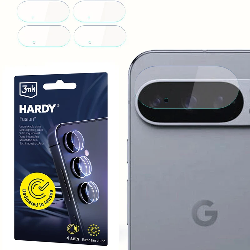4x Hybridglas Kameraschutz für Linsen für Google Pixel 10, 3mk Hardy Fusion Lens Protection