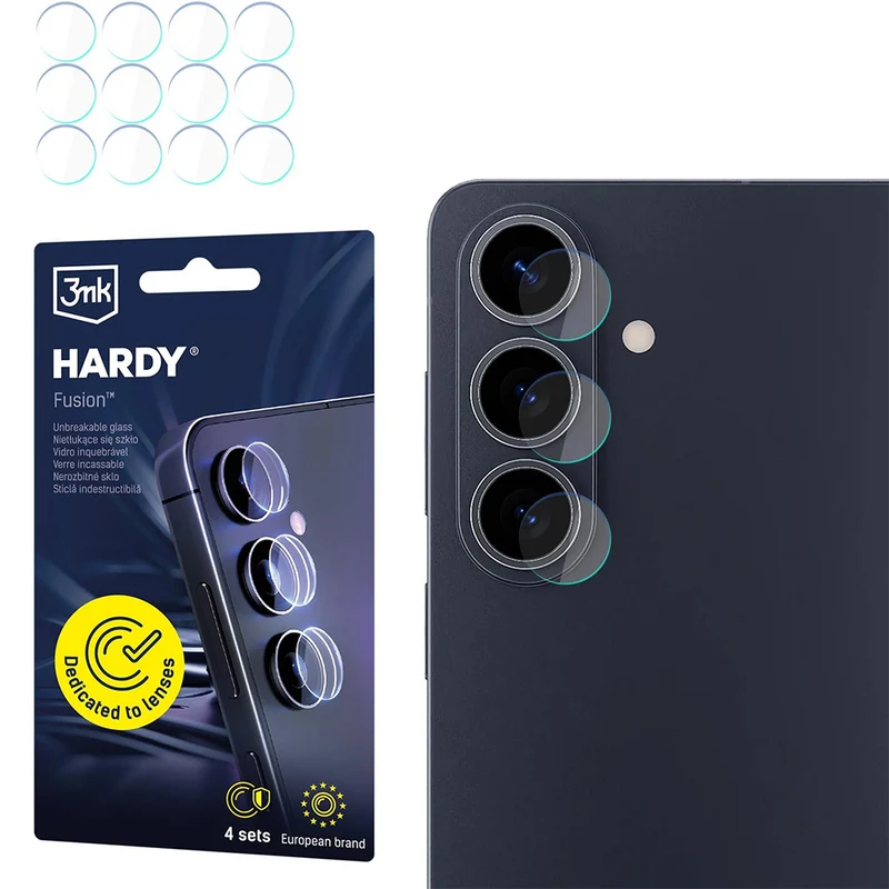 4x Hybridglas Kameraschutz für Galaxy S26, 3mk Hardy Fusion Lens Protection