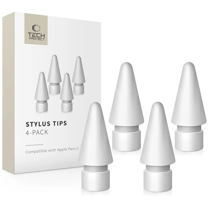 Ersatzspitzen für Stylus Tech-Protect Stylus Tips, 4 Stück, Weiß