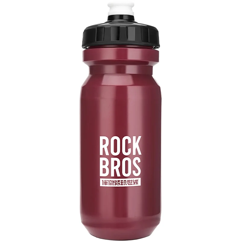 Fahrrad Trinkflasche 600 ml, Rockbros, mit weichem Mundstück und Staubschutzkappe, Rot