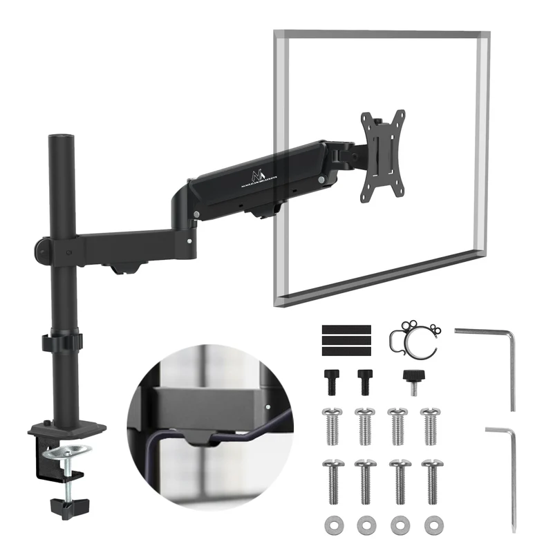 Maclean Monitorhalterung, Gasfeder, 17"-32", 2-10kg, schwarz, MC-135