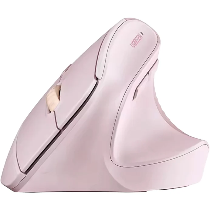 Ergonomische kabellose Maus, Ugreen M571, 2.4 GHz USB, Rosa