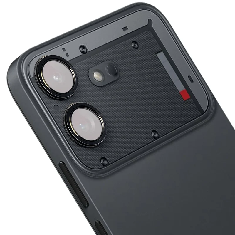 Glas für die Kamera für Nothing Phone (4b), Bizon Glass Snap Lens, 1 Set, Schwarzer Rahmen