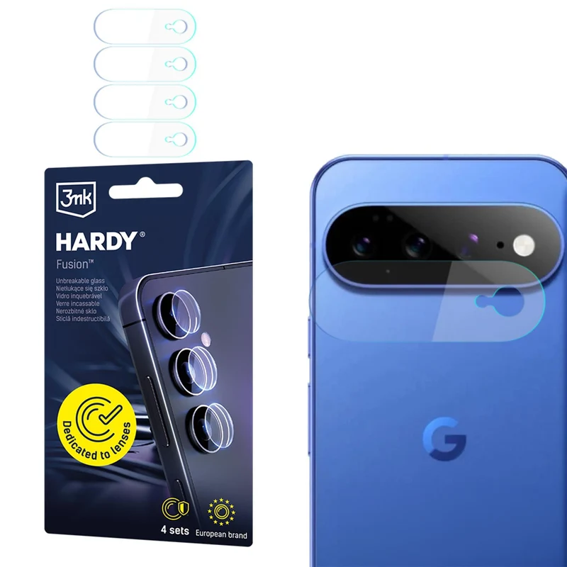 4x Hybridglas Kameraschutz für Linsen für Google Pixel 11 Pro XL, 3mk Hardy Fusion Lens Protection