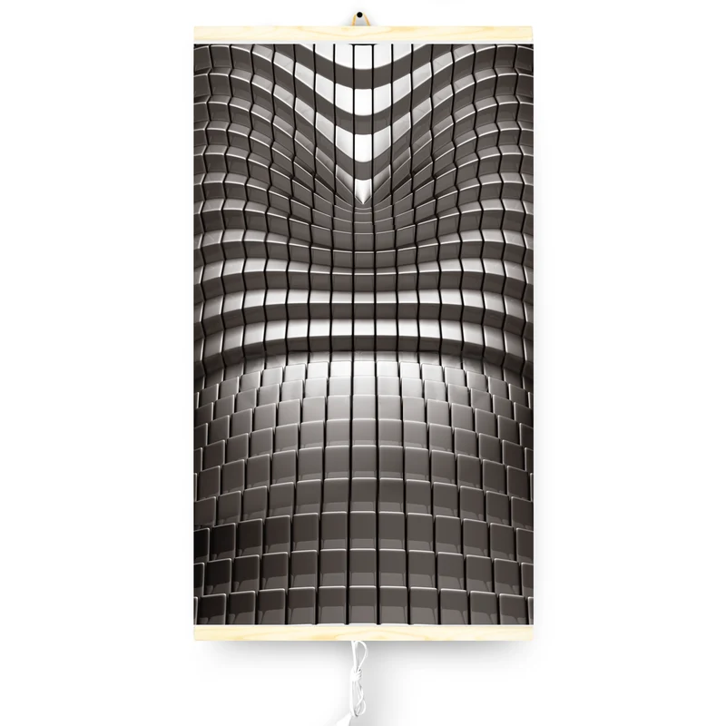 Infrarot-Heizung flexible Heizplatte 430W TRIO Abstraktion-Design Abmessungen 100x57cm mit Schalter und Regler
