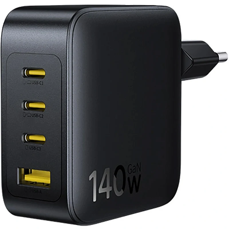 Netzladegerät 140W, 1x USB-A, 3x USB-C, GaN, Baseus EnerFill FH11, Schwarz
