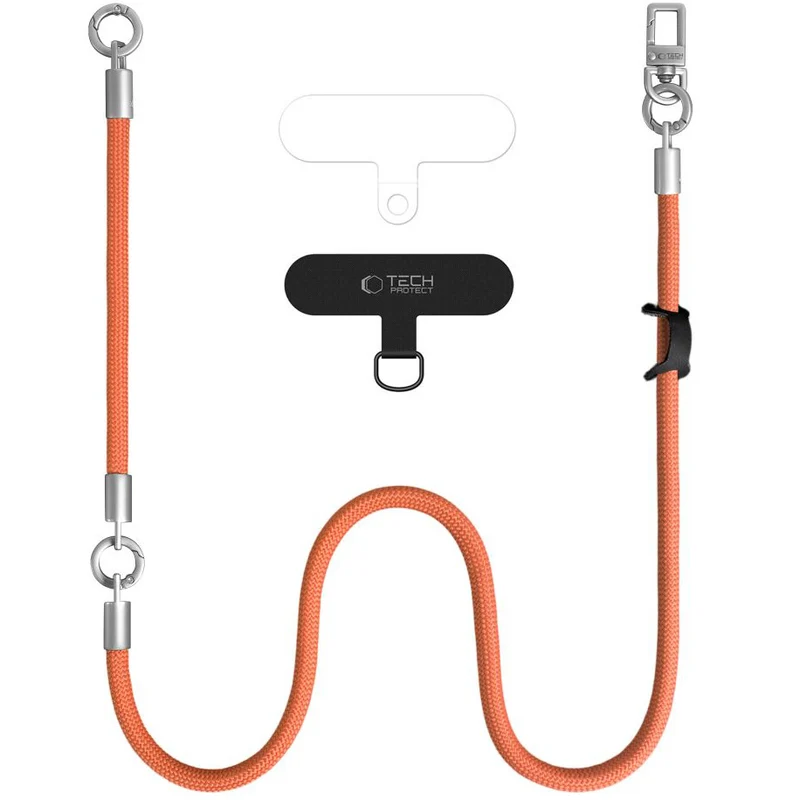 Handy-Schlüsselband für Telefon Tech Protect C10S Rope Crossbody Wrist, Orange