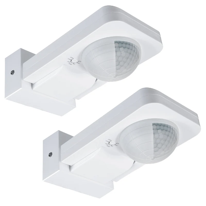 Maclean PIR Bewegungsmelder, Infrarot, IP65, max 2000W, MCE243, 2 Stück