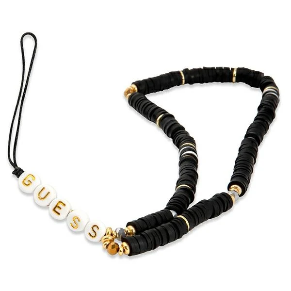 Universal-Handyband für das Handgelenk, Guess Phone Heishi Beads Strap, Schwarz