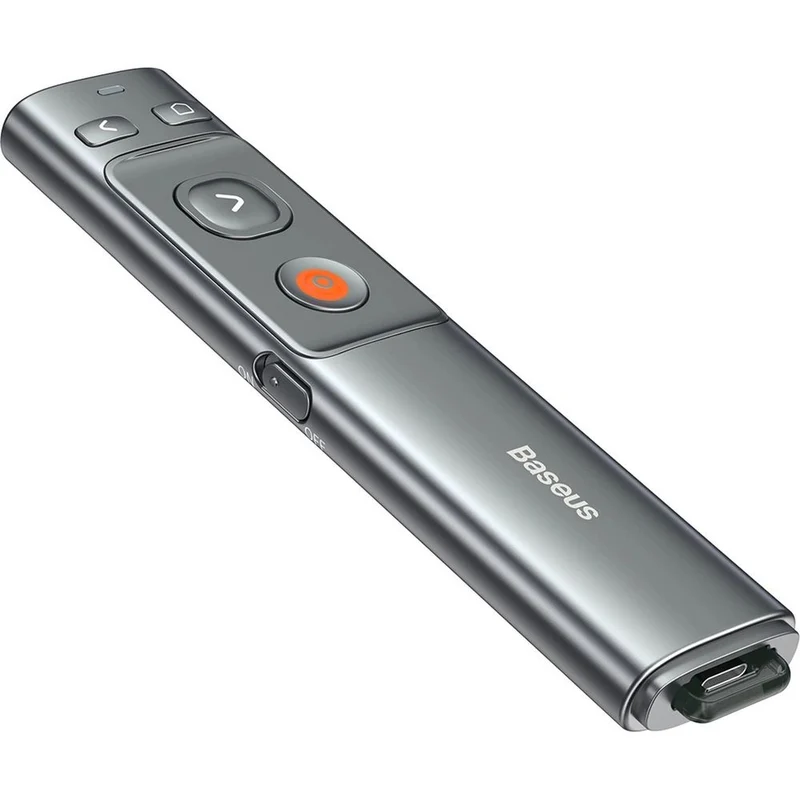 Laserpointer, kabellos, für Präsentationen, Baseus Orange Dot, Grau
