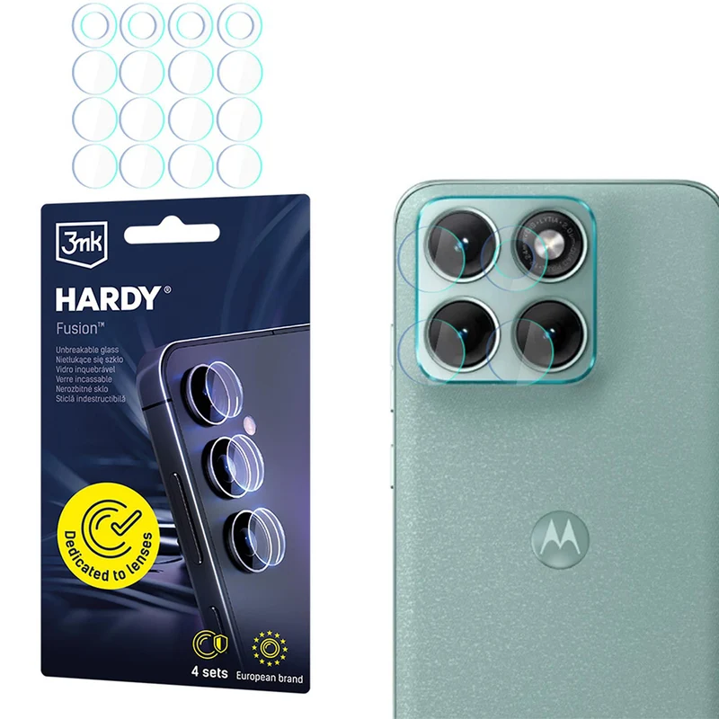 4x Hybridglas Kameraschutz für Linsen für Motorola Edge 70 Fusion, 3mk Hardy Fusion Lens Protection