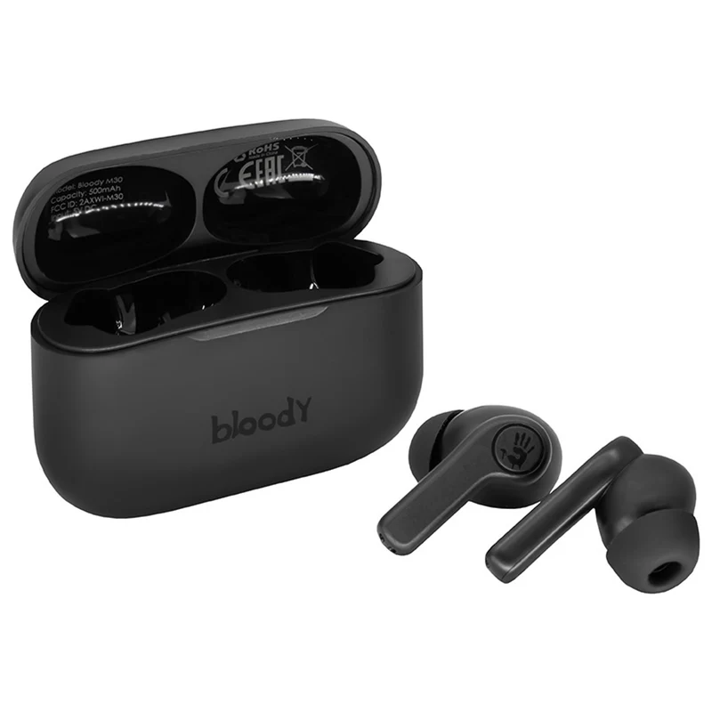 A4TECH Drahtlose Kopfhörer, Bluetooth 5.0, BLOODY TWS M30 Schwarz