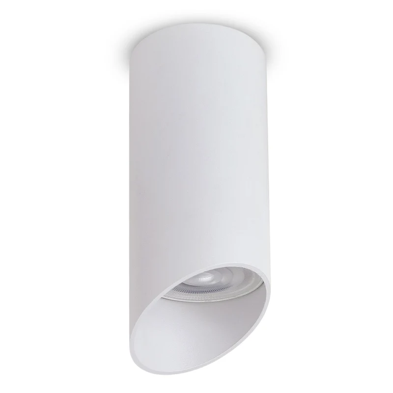 Maclean Aufbauspot / Aufbaustrahler, rund, Aluminium, GU10, 55x130mm, weiß, MCE360 W