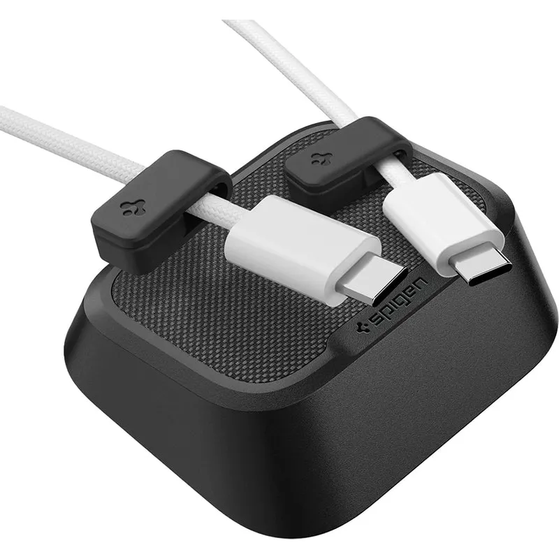 Magnetischer Kabelhalter, Spigen Magnetic Cable Holder LD103, Schwarz