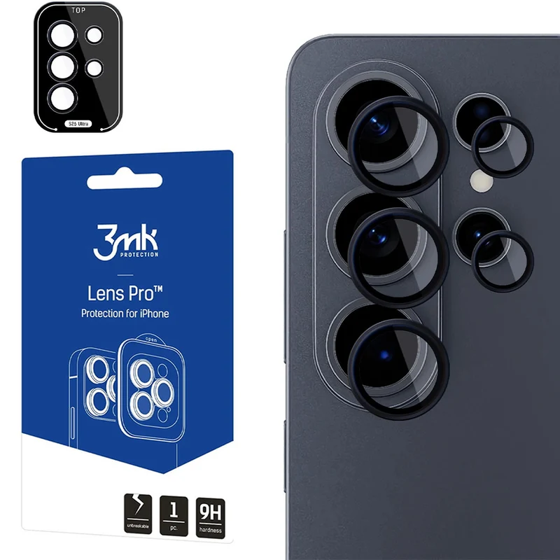 Objektivschutz für Galaxy S26 Ultra, 3mk Lens Protection Pro, Schwarz