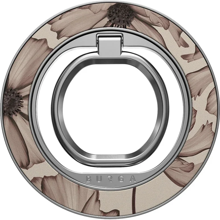 Finger-Magnet-Halterung / Ständer, Burga Barely Yours, Beige mit Blumenmuster
