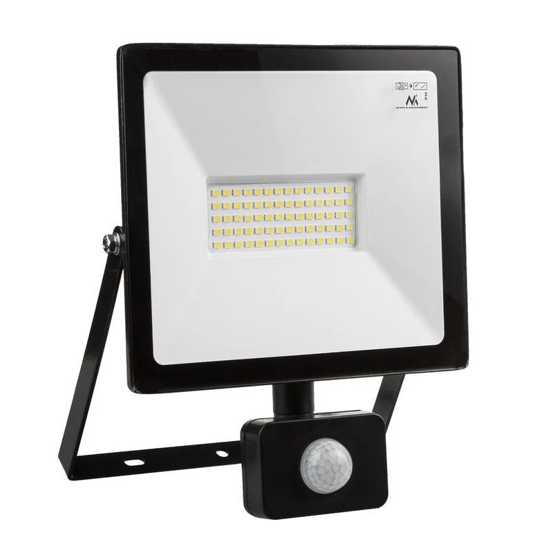 LED Flutlicht mit PIR Bewegungssensor 50W 4000 Lumen Außenbeleuchtung Scheinwerfer Strahler Slim IP44 Spritzwassergeschützt (50W, Neutralweiß 4000K)