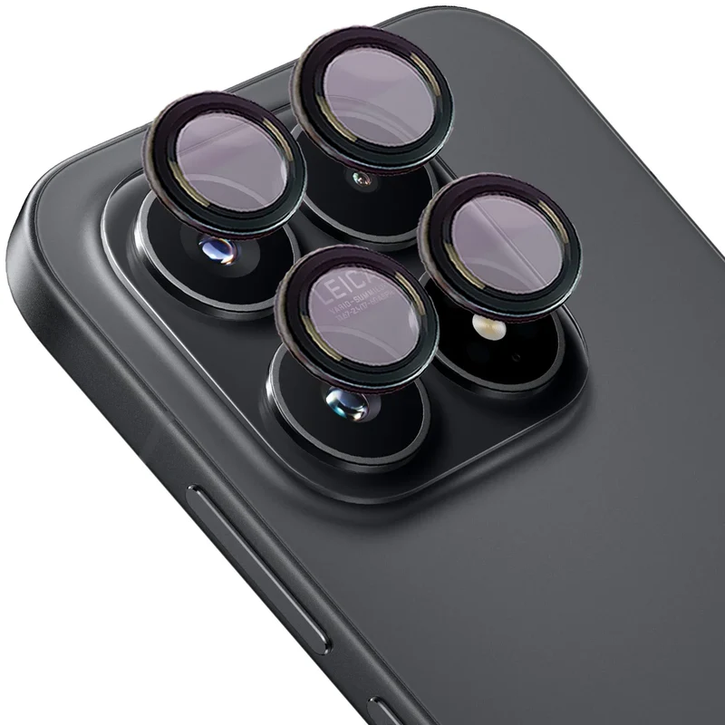 Glas für die Kamera für Xiaomi 17, Bizon Glass Snap Lens, 1 Set, Schwarzer Rahmen