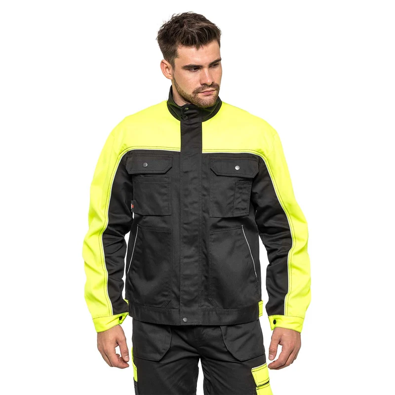 Arbeitsjacke mit Reflektierenden Elementen Reißverschluss und Klettverschluss 60% Baumwolle/ 40% Polyester 102-106_52