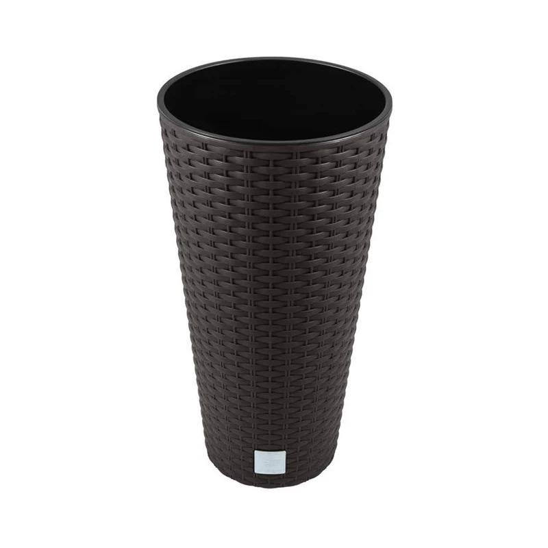 Blumentopf mit einem Beitrag Rato Tubus DRTUS400 umber Rattan Nachahmung
