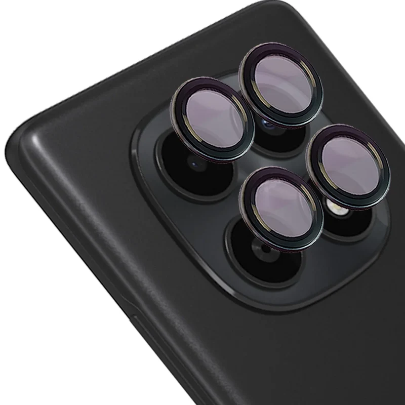 Glas für die Kamera für Xiaomi Redmi Note 15 4G, Bizon Glass Snap Lens, 1 Set, Schwarzer Rahmen