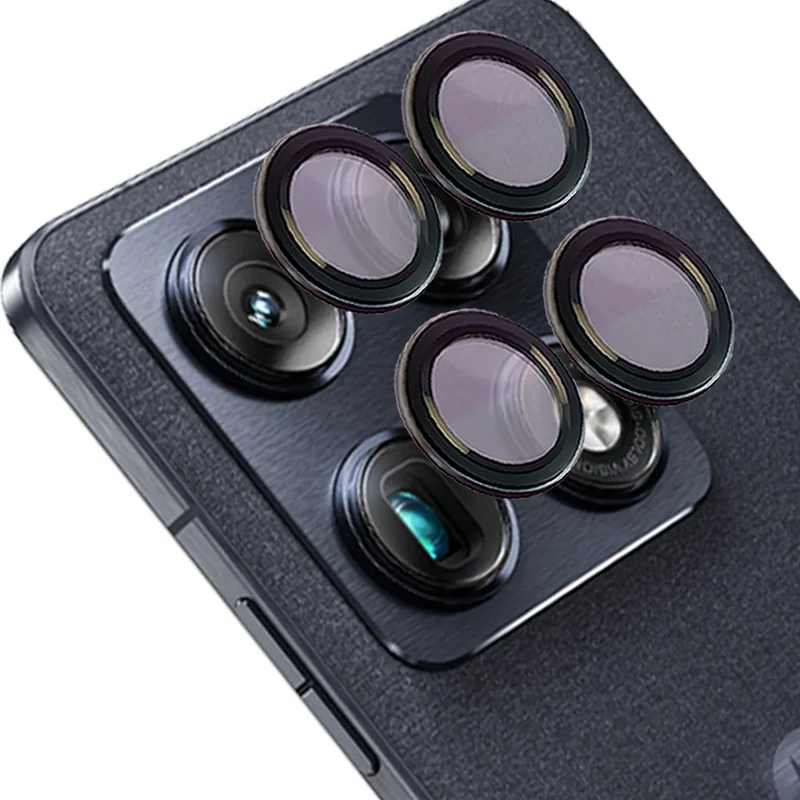 Glas für die Kamera für Motorola Signature, Bizon Glass Snap Lens, 1 Set, Schwarzer Rahmen