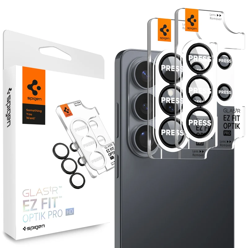 Glas für die Kamera für Galaxy S26 Ultra, Spigen Glas.tR EZ Fit Optik Pro 2-Pack, Schwarz