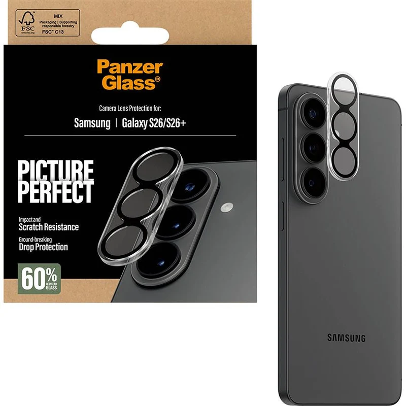 Gehärtetes Glas für Galaxy S26 Plus / S26, PanzerGlass PicturePerfect Camera Lens Protector, Transparent