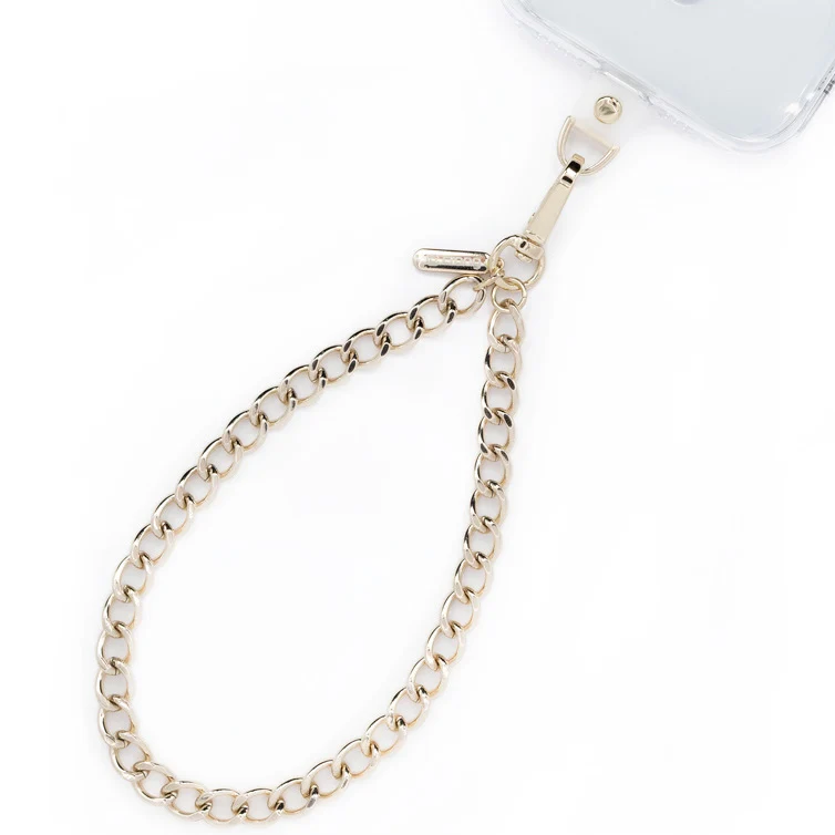 Universal-Handyband für das Handgelenk, Kette, Crong Phone Charm, Gold