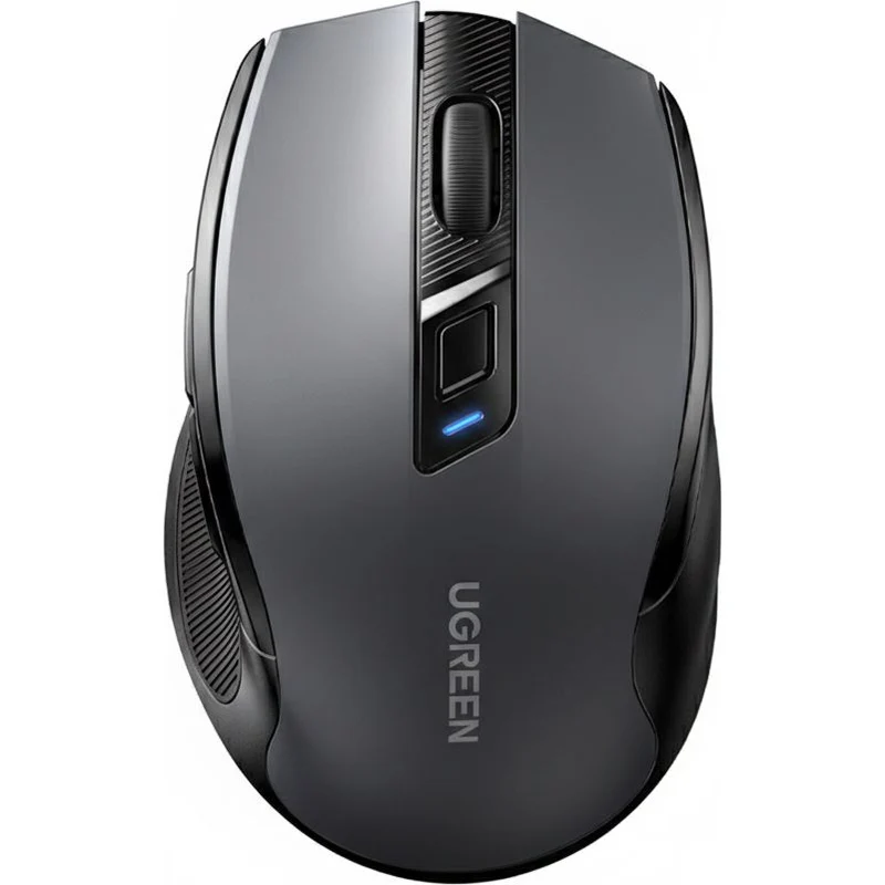 Kabellose ergonomische Maus, Bluetooth, 2.4 GHz USB-A, 4000 DPI, Ugreen MU006S, Schwarz