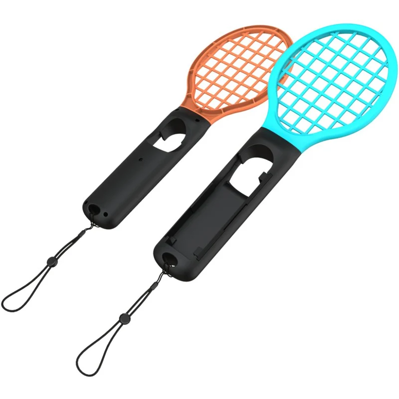 Griff/Aufsätze für Tennisschläger für Joy-Con Nintendo Switch/Nintendo Switch 2, YAXO Tennis Pro Set, Orange/Blau