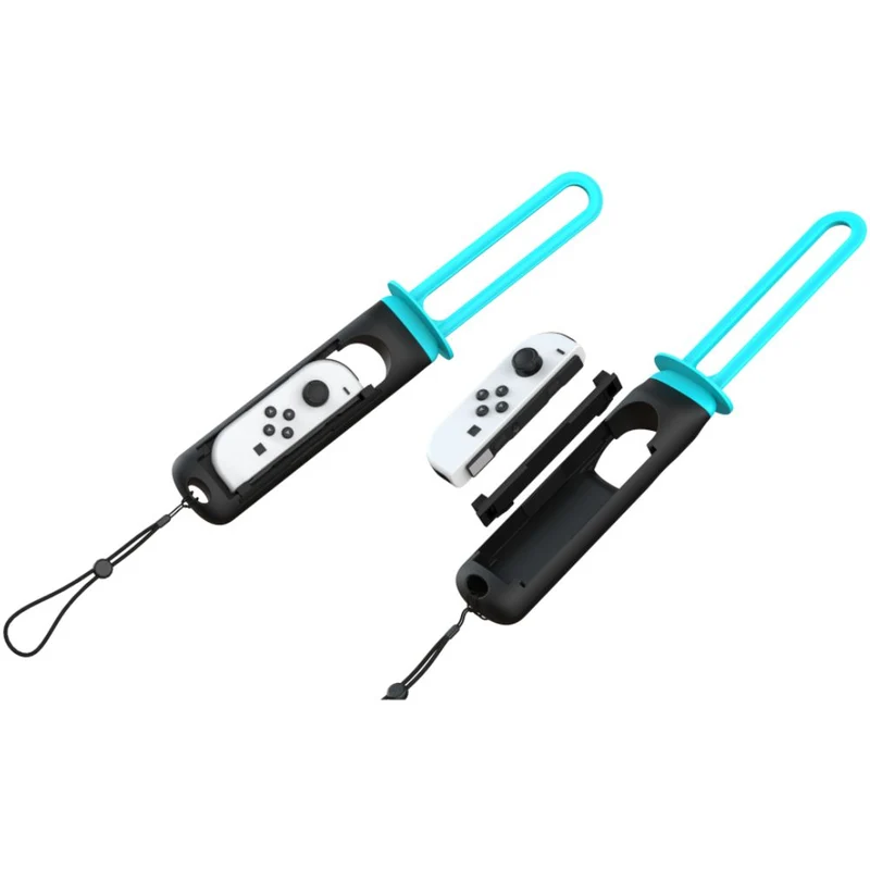 Griff/Aufsätze für Joy-Con Nintendo Switch/Nintendo Switch 2, YAXO Sword Set, Orange/Blau