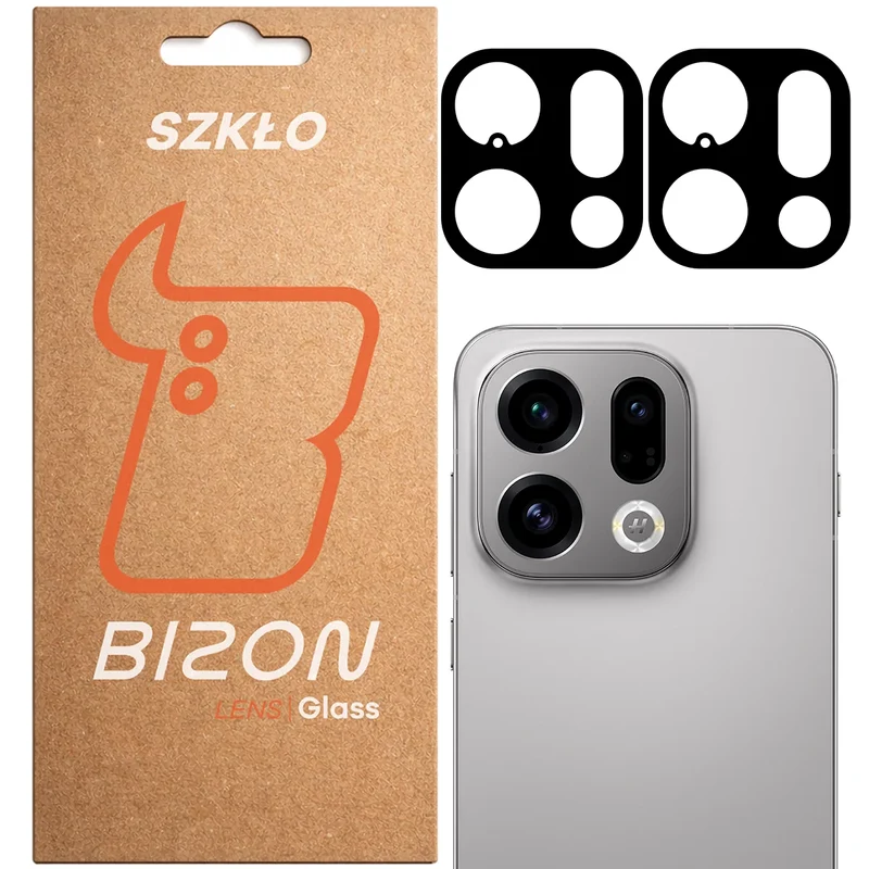 Gehärtetes Glas für die Kamera für Oppo Find X9, Bizon Glass Lens, 2 Stück