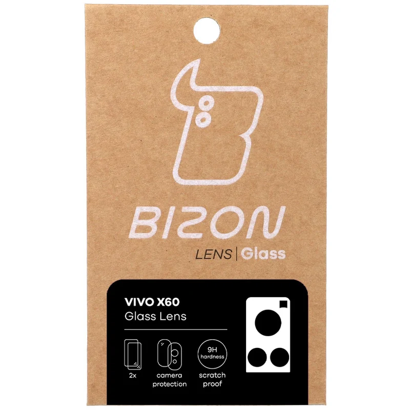 Gehärtetes Glas für die Kamera Bizon Glass Lens für Vivo X60, 2 Stück