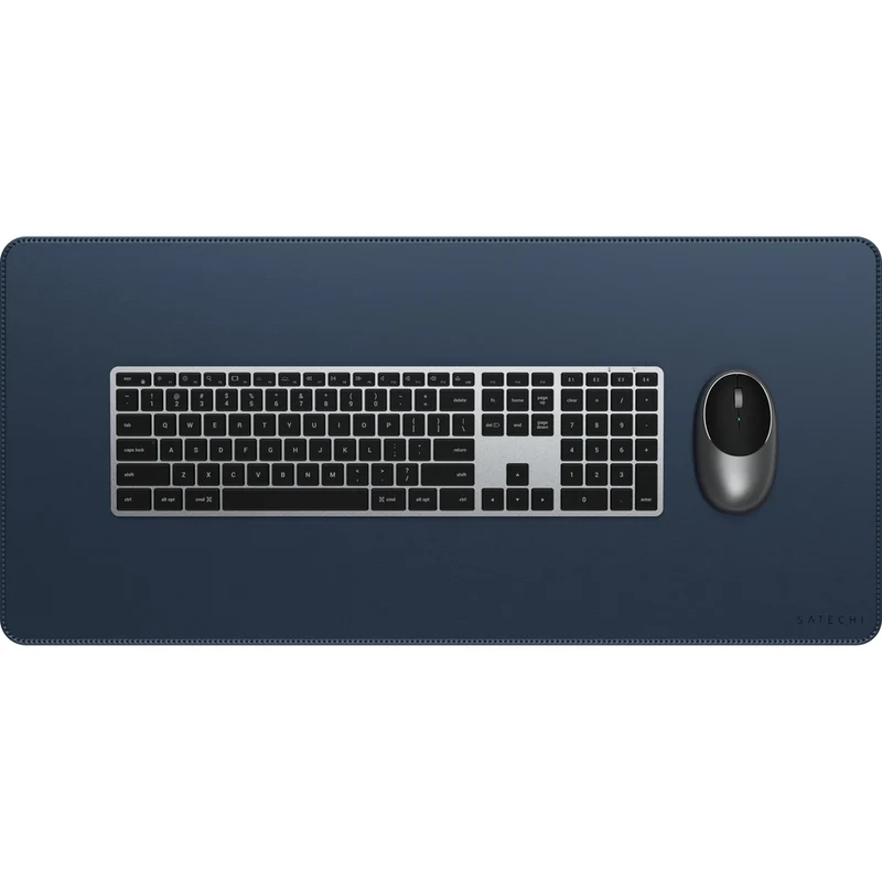 Schreibtischunterlage aus veganem Leder, Satechi Premium Desk Mat, Blau
