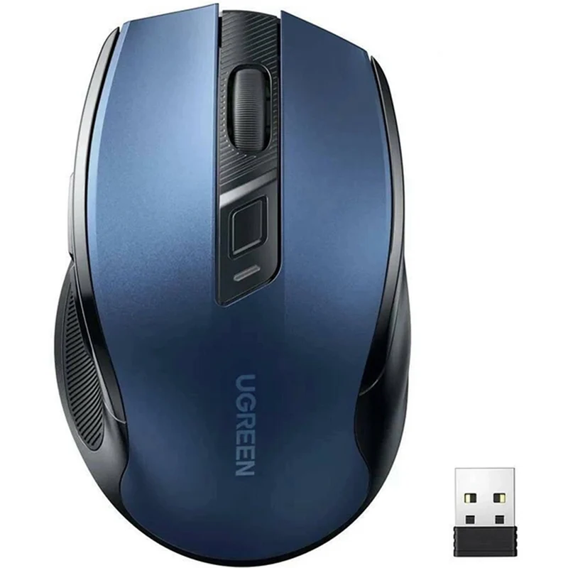 Kabellose Maus Ugreen MU006, Bluetooth 5.0, 2.4 GHz USB-A, 4000 DPI, Blau