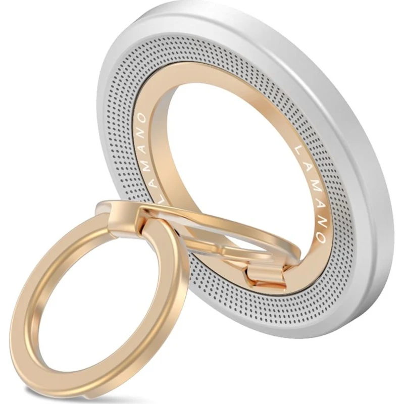 Magnetischer Fingerhalter, Tech-Protect MMR700 Magnetic MagSafe Ring, Telefonhaler, Titanium-Golden