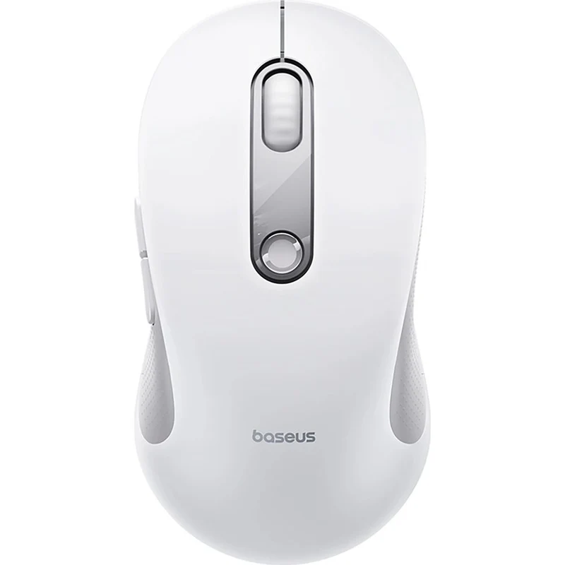 Ergonomische kabellose Maus, Baseus F02, USB 2.4GHz, 1600 DPI, Weiß-Grau